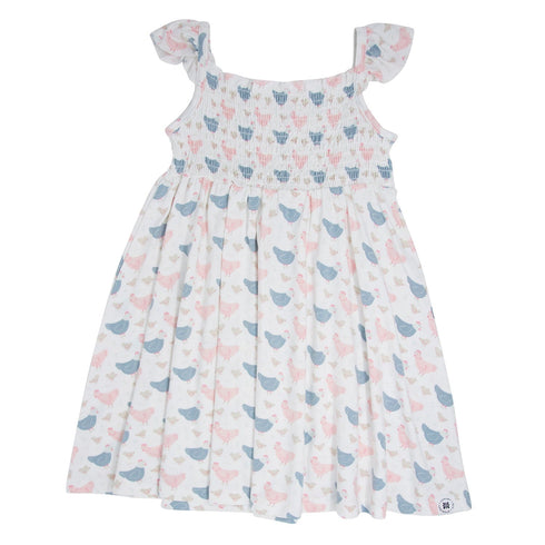 pink-farm-hens-bamboo-smocked-vintage-dress Sweet Bamboo - Sophia's StyleDresses-1